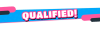 qualified,banner,blue,pink,text,game,achievement,badge