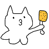 猫,アイスクリーム,キャラクター,イラスト,食べ物