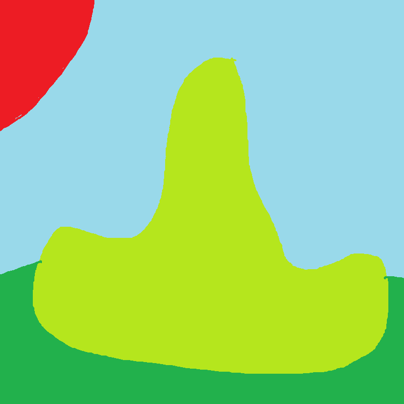 シンプル,イラスト,草原,青空,緑,抽象