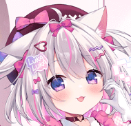 猫耳,女子,アニメ風,ピンク髪,紫目,リボン,LUKA LUKA,かわいい,ヘアアクセサリー