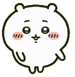 白い動物,キャラクター,イラスト,ピンクの頬