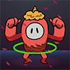キャラクター,ゲーム,着ぐるみ,赤色,ダンス,リング,Fall Guys