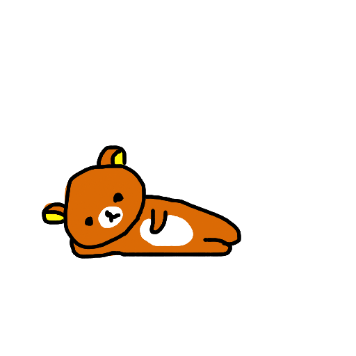 くま,寝そべり,イラスト,かわいい,キャラクター