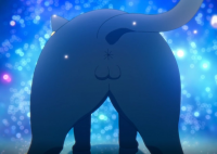 アニメ,猫,お尻,青,動物