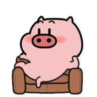 ブタ,ソファ,アニメ,可愛い,座る,ピンク