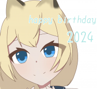 アニメキャラ,猫耳,happy birthday,2024