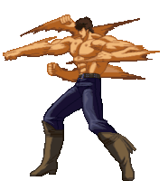 男性,上半身裸,筋肉,パンチ,アクション,ブーツ,北斗の拳