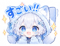 すごい!!!,少女,白髪,青い目,天使,雪,水色,かわいい