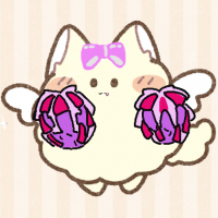 猫,リボン,ポンポン,チアリーダー,羽,かわいい,動物キャラクター