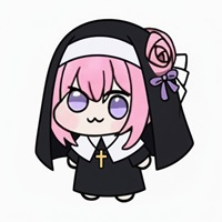 シスター,修道女,ピンク髪,アニメ風,十字架,かわいい,ロリキャラ