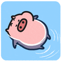 ぶた,アニメ,かわいい,転がる,ピンク,動物,イラスト