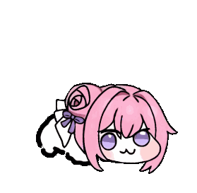 ピンク髪,デフォルメ,可愛い,キャラクター,アニメ風,リボン