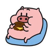 豚,アニメ,クッション,どら焼き,食べる,かわいい