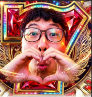 男性,眼鏡,ハートポーズ,変顔,人物,派手な背景