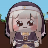アニメキャラクター,女の子,白髪,紫色の服,巫女風,ちびキャラ,泣き顔