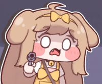 女の子,犬耳,アニメ風,びっくり顔,リボン,キーチェーン,二次元