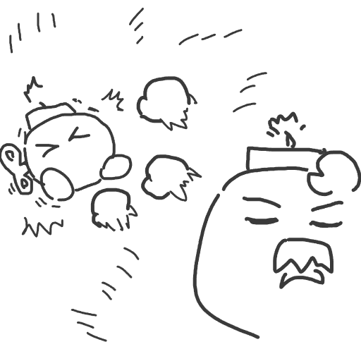 手描き,シンプル,モノクロ,キャラクター,アクション,怒り,表情,コミカル