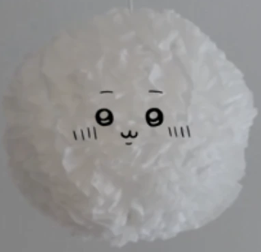 丸い,ふわふわ,白色,顔,かわいい