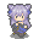 ドット絵,猫耳,紫髪,ゲームキャラクター