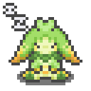 ドット絵,キャラクター,緑色,眠っている,Z,ファンタジー