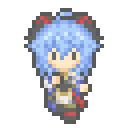 ドット絵,青髪,キャラクター,アニメ,リボン,緑背景,エヴァンゲリオン,綾波レイ