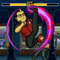 ドット絵,格闘ゲーム,飛び蹴り,KOF,94,アーケード,ピクセルアート