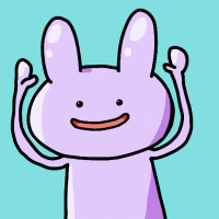 うさぎ,キャラクター,イラスト,紫,シンプル