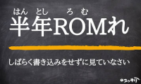 半年ROMれ,掲示板用語,ネットスラング,日本語,文字画像
