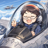 パイロット,戦闘機,コックピット,飛行機,眼鏡,ヘッドセット,親指を立てる,笑顔,アニメ風