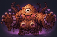 モンスター,かわいい,粘液,ハート,笑顔,ファンタジー,クリーチャー