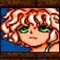ドット絵,女性,緑色の目,オレンジ色の髪,レトロゲーム,アイコン