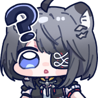 アークナイツ,アーミヤ,デフォルメ,チビキャラ,猫耳,アイパッチ,疑問,？