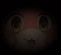 キャラクター,動物,驚き顔,暗闇