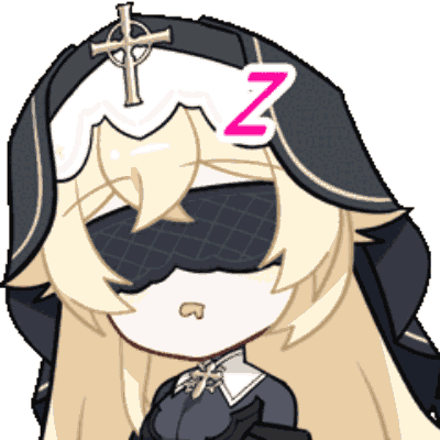 アニメ風,金髪,ゴシック,修道女,十字架,帽子,眠る,Z