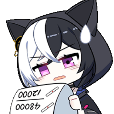 猫耳,白髪,黒髪,ツートンカラー,女の子,照れ,汗,逮捕写真