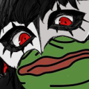 ペペ,カエル,メイク,赤い目,モノクロ,インターネットミーム