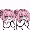 ピンク髪,双子,ツインテール,かわいい,キャラクター,アニメ風