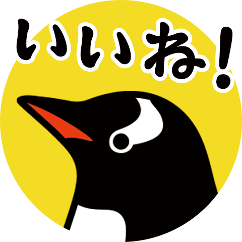 ペンギン,いいね,動物,アイコン,黄色背景,シンプル