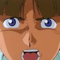 アニメ,男性,驚き,アップ,青い目