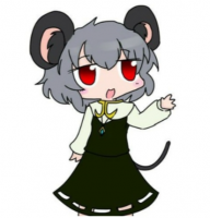アニメキャラ,ネズミ,動物耳,赤目,灰色髪,ワンピース,チビキャラ,東方Project,ナズーリン