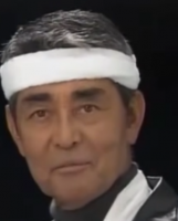 男性,白い鉢巻き,グレーの髪,アイコン画像