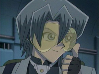 アニメ,男性,銀髪,ゴーグル,親指を立てる,遊戯王GX
