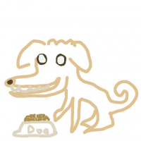 犬,イラスト,手描き,ドッグフード,dog,シンプル