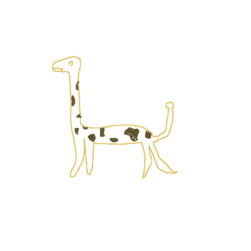 きりん,キリン,動物,シンプル,イラスト,手描き