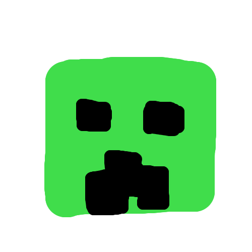 緑,四角,キャラクター,シンプルな顔