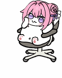 猫,アニメ,椅子,ピンク髪,かわいい