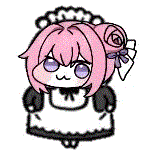 メイド,ピンク髪,ツインテール,可愛い,デフォルメ,リボン