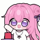 ピンク髪,キャラクター,紫目,可愛い,イラスト