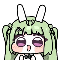 キャラクター,アニメ風,うさみみ,緑の髪