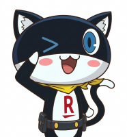 猫,キャラクター,マスコット,黒猫,赤いマフラー,R文字,イラスト